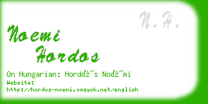 noemi hordos business card